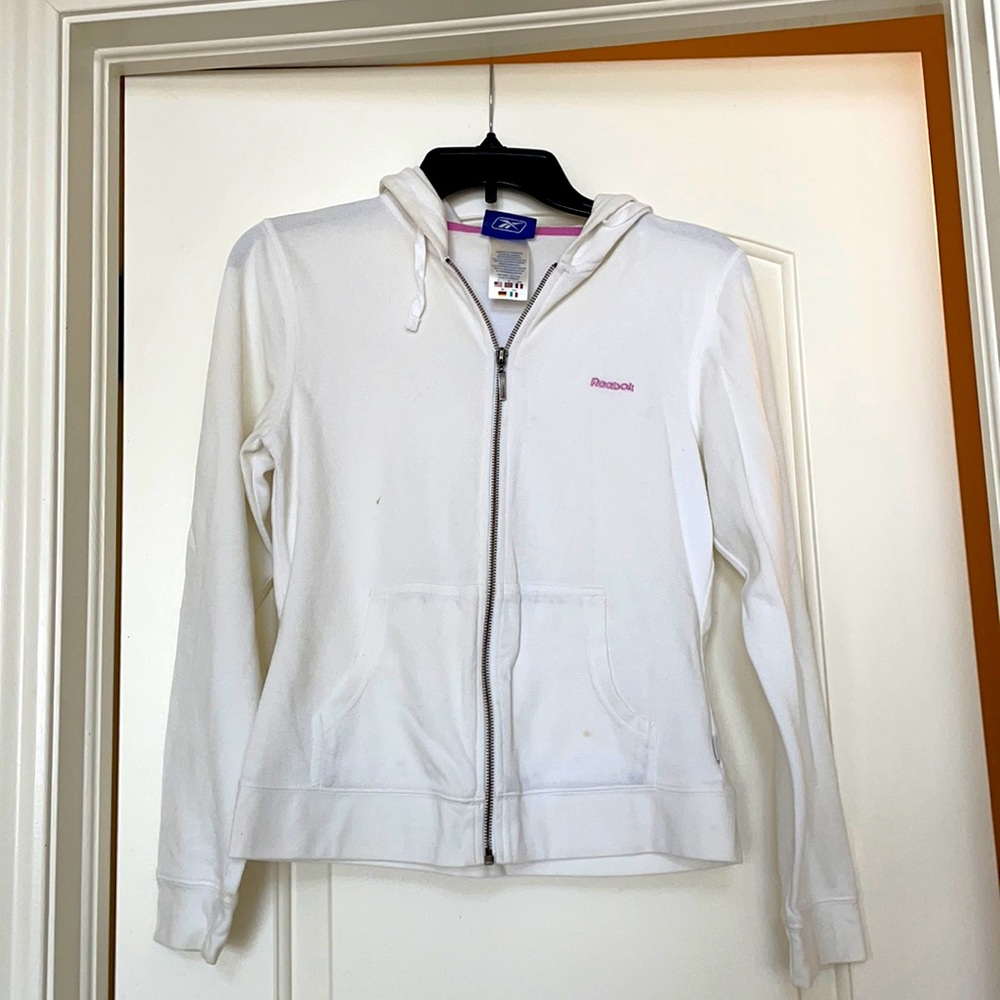 🩷 REEBOK zip front hoodie.